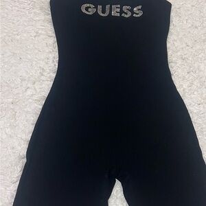 Guess Black Strapless Bodysuit